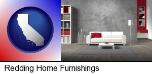 Redding, California - home furnishings - 3d rendering