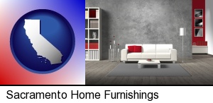 Sacramento, California - home furnishings - 3d rendering