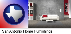 San Antonio, Texas - home furnishings - 3d rendering